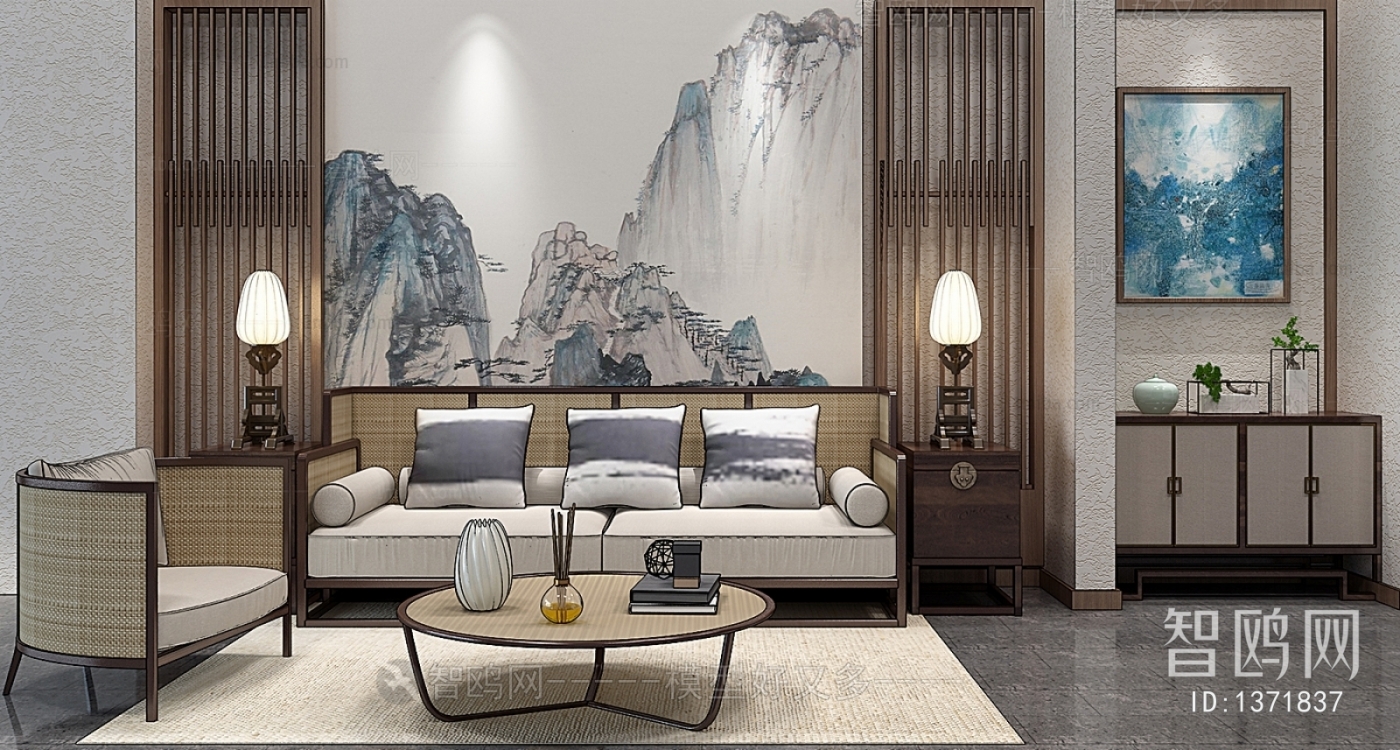 New Chinese Style Sofa Combination