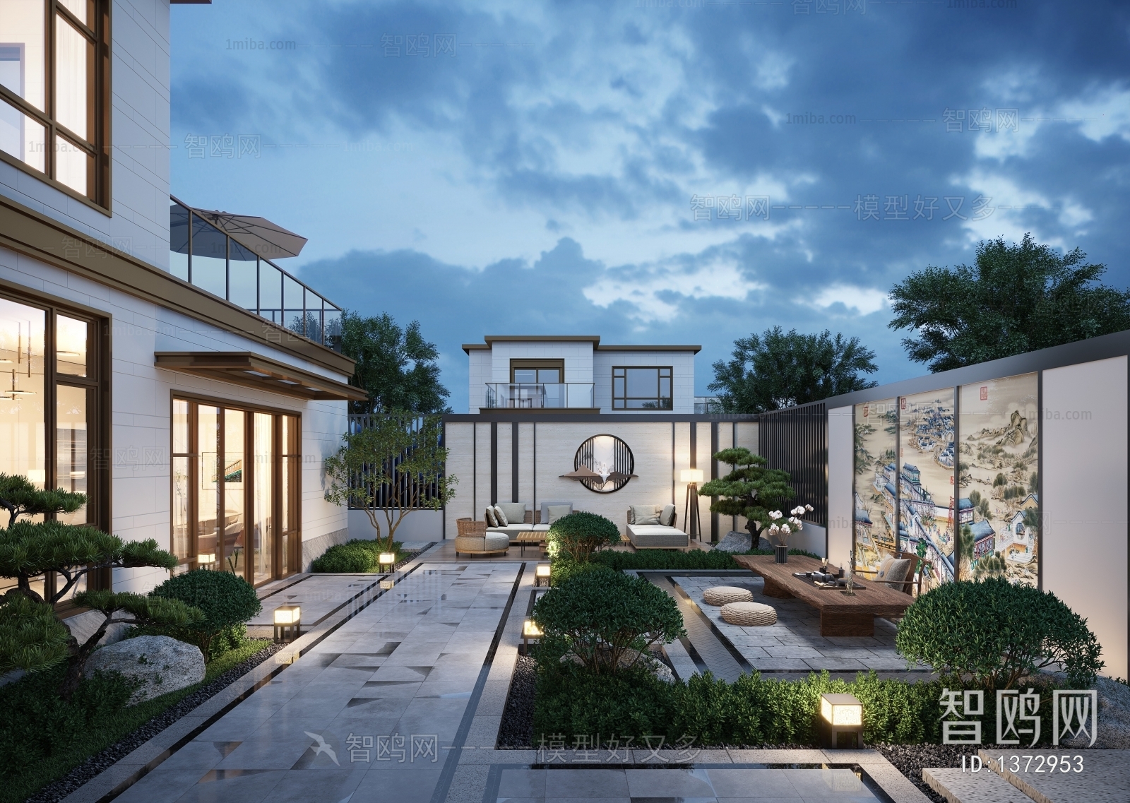 New Chinese Style Courtyard/landscape