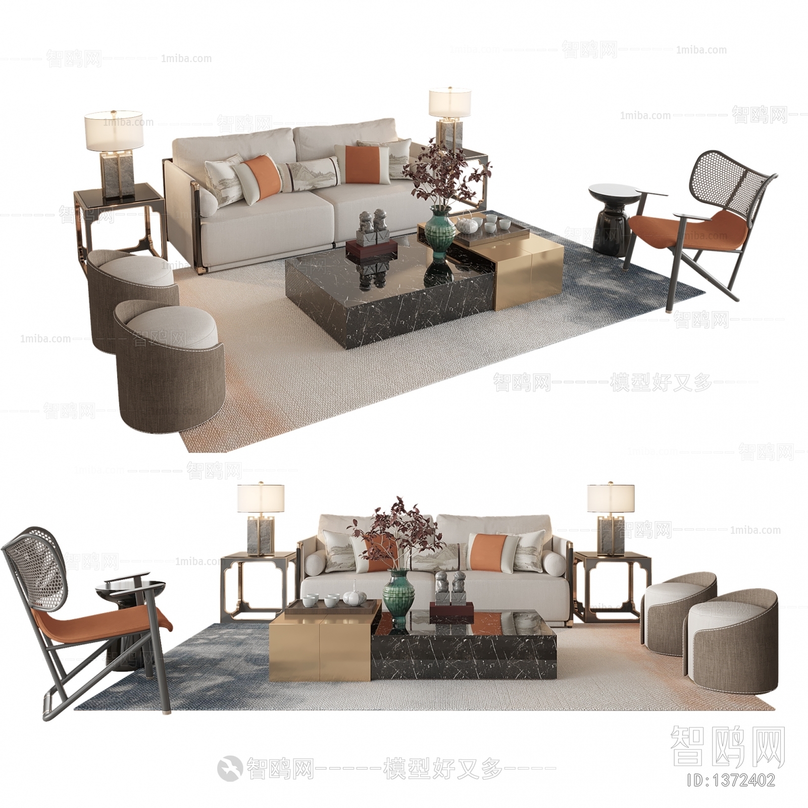 New Chinese Style Sofa Combination