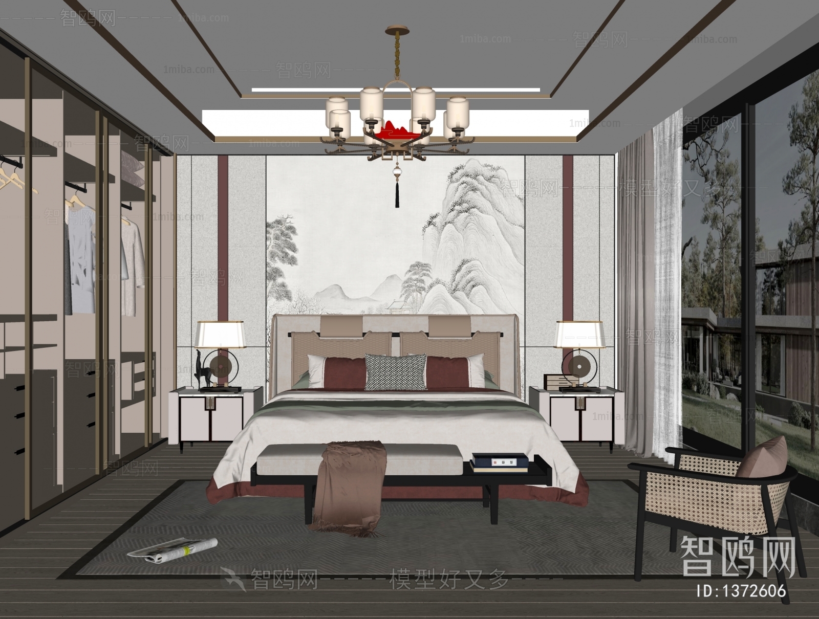 New Chinese Style Bedroom