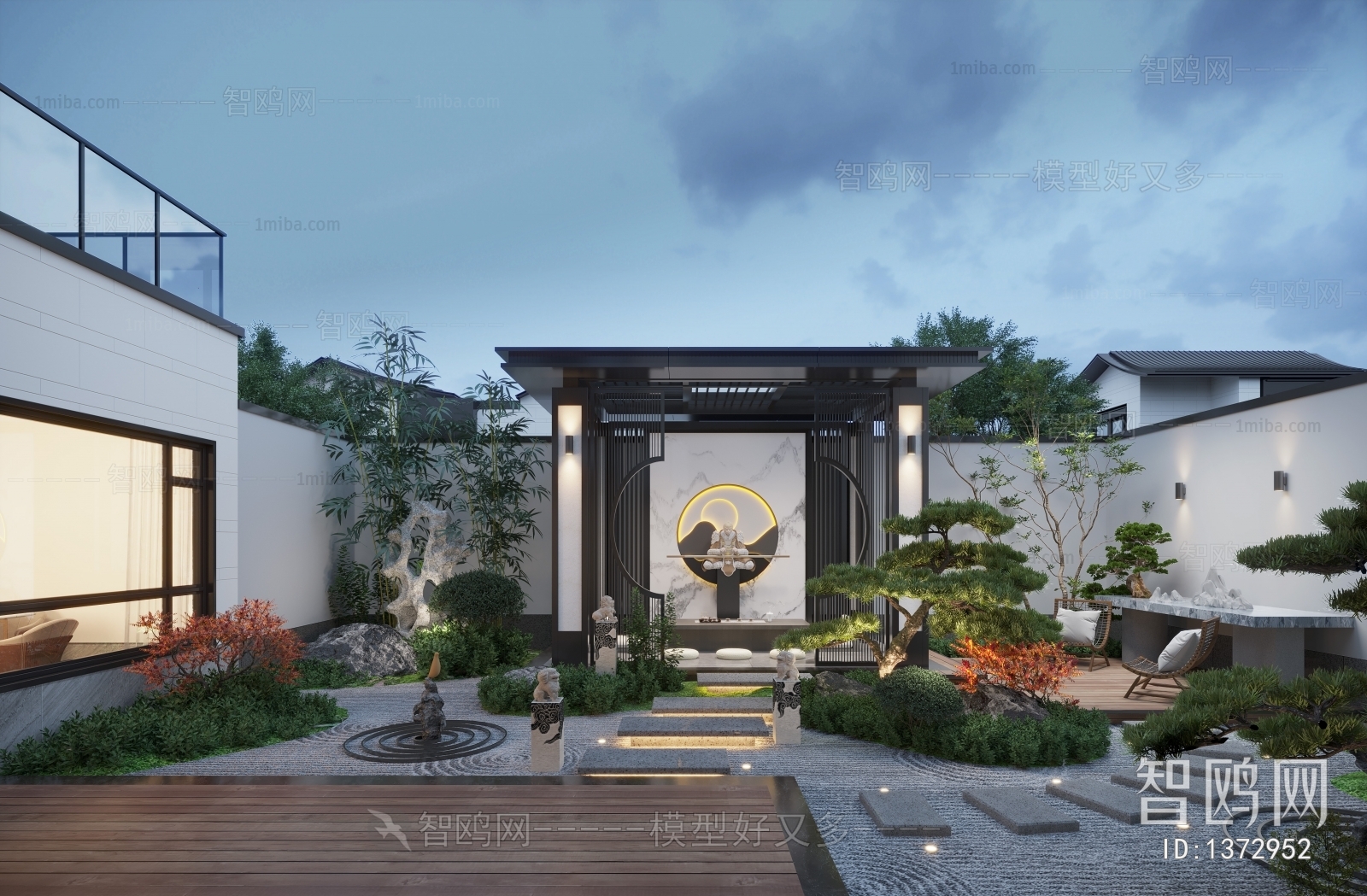 New Chinese Style Courtyard/landscape