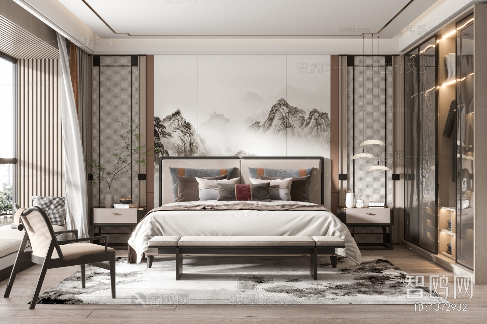 New Chinese Style Bedroom