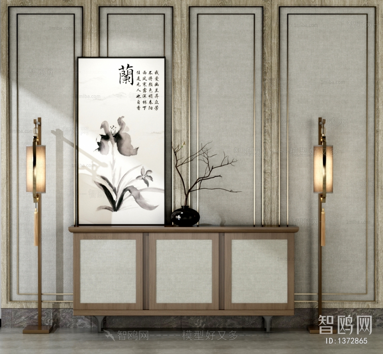 New Chinese Style Side Cabinet/Entrance Cabinet