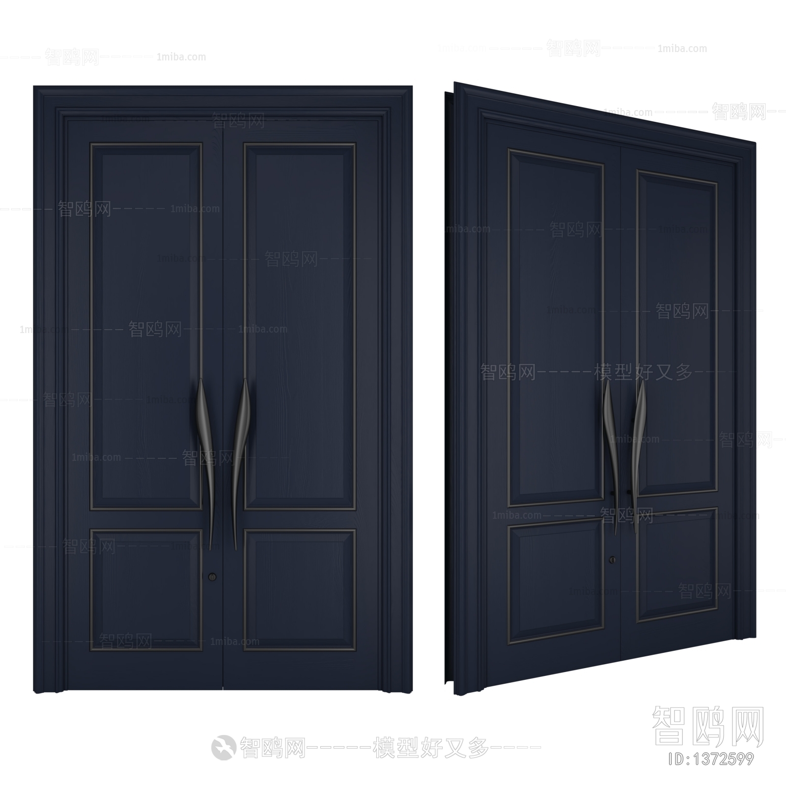 Simple European Style Double Door