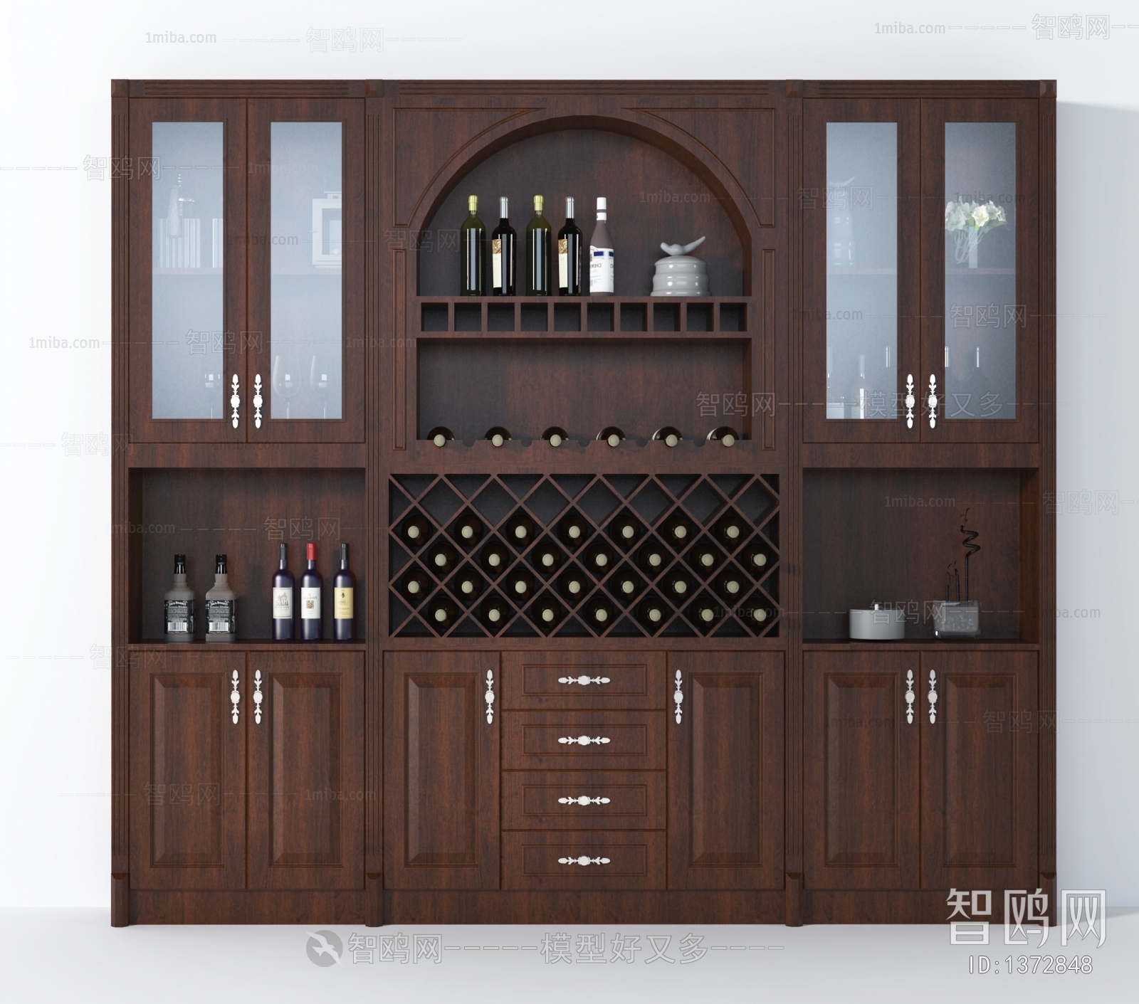 Simple European Style Wine Cabinet