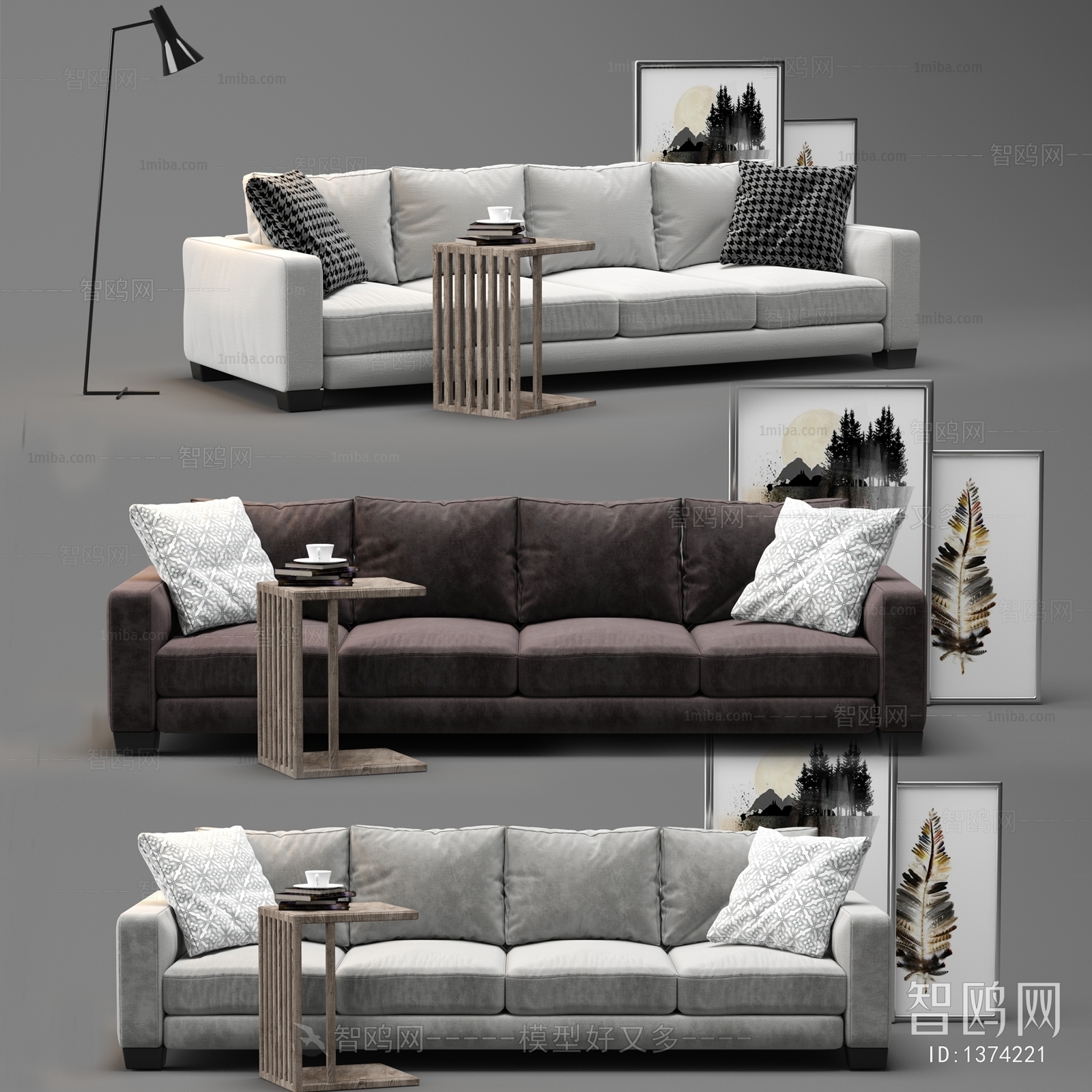 Modern Three-seat Sofa