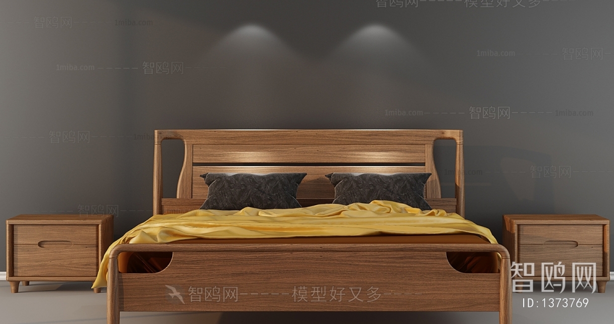 New Chinese Style Double Bed