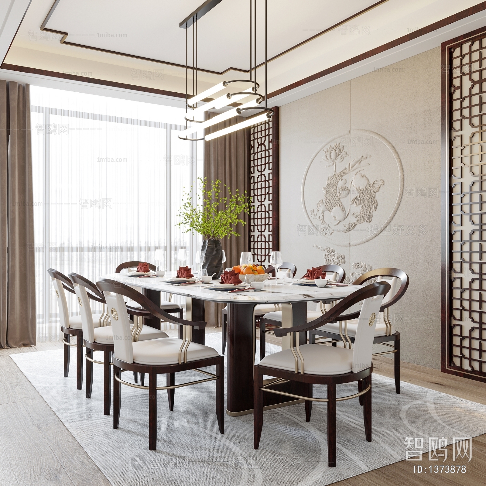 New Chinese Style Dining Room