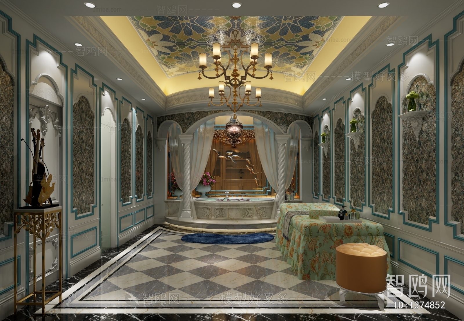 欧式古典卫生间浴室