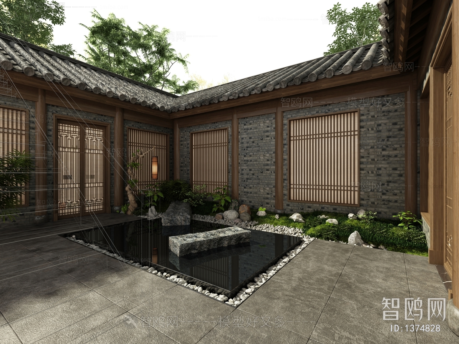 New Chinese Style Courtyard/landscape