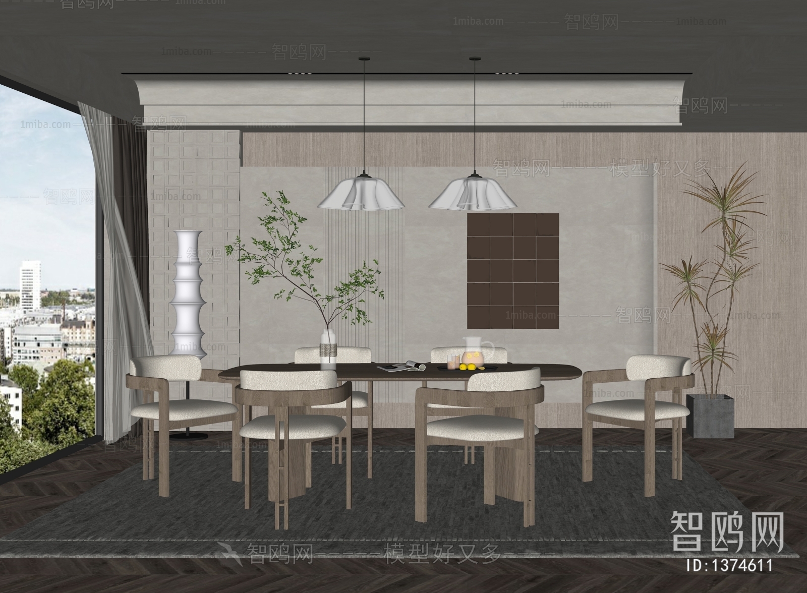 Wabi-sabi Style Dining Room