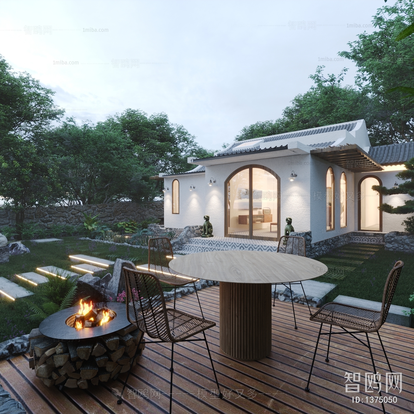 New Chinese Style Villa Appearance