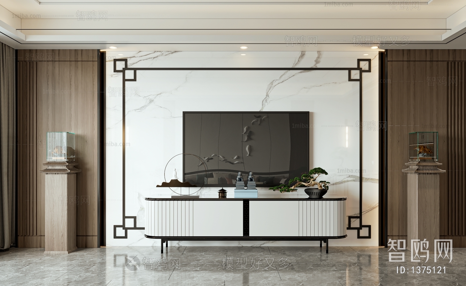 New Chinese Style TV Cabinet