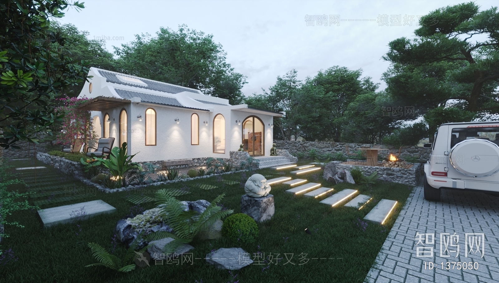 New Chinese Style Villa Appearance