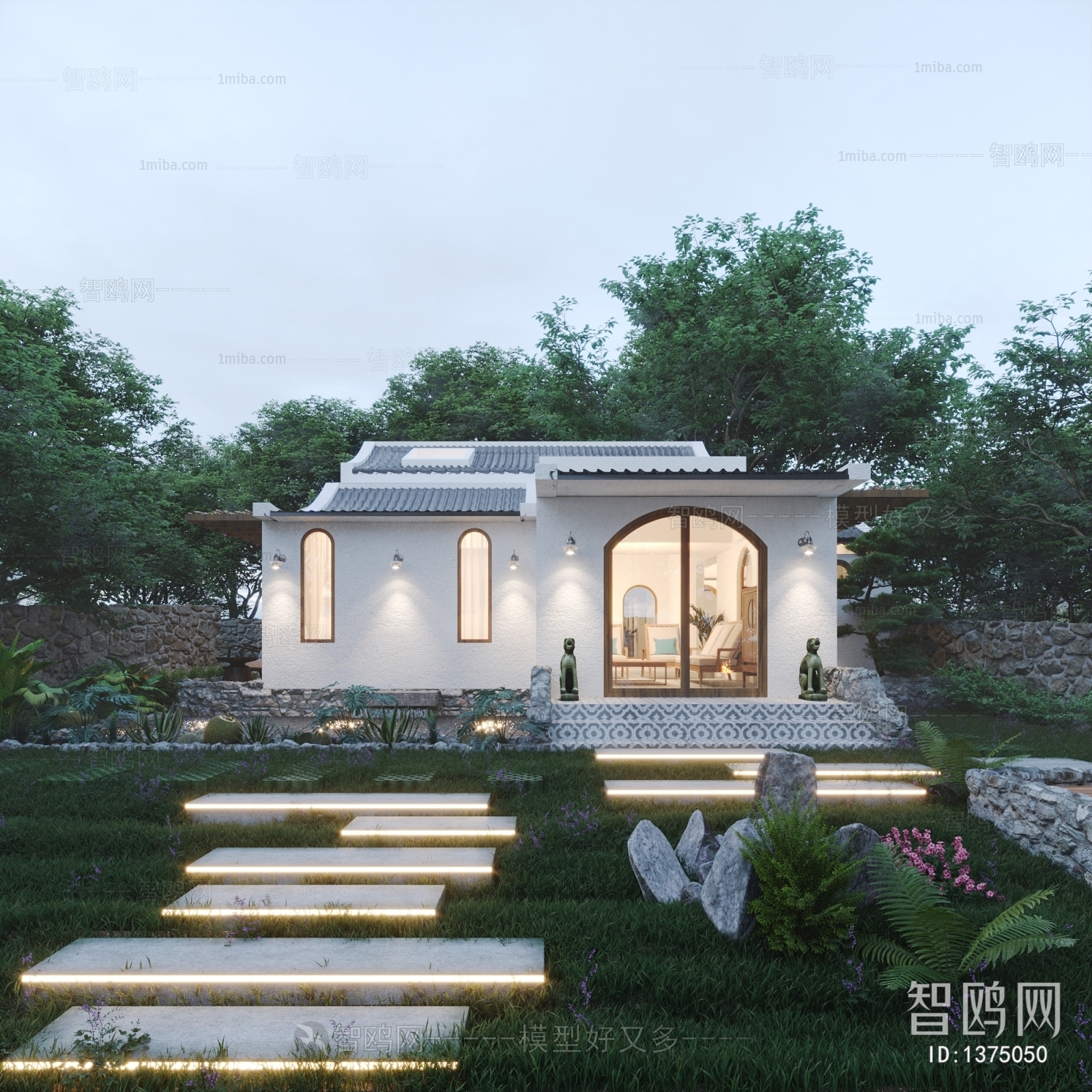 New Chinese Style Villa Appearance