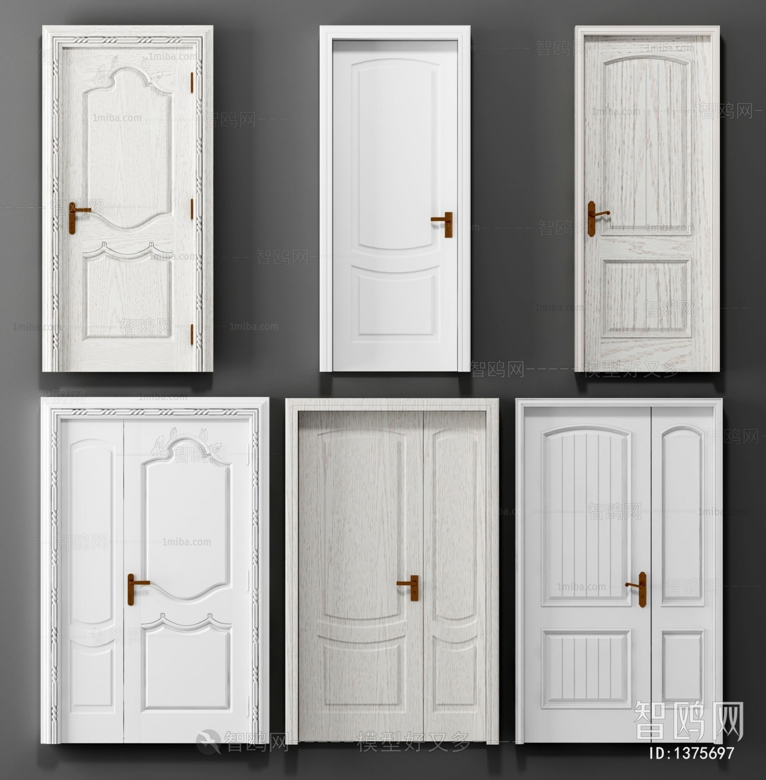 Modern Unequal Double Door