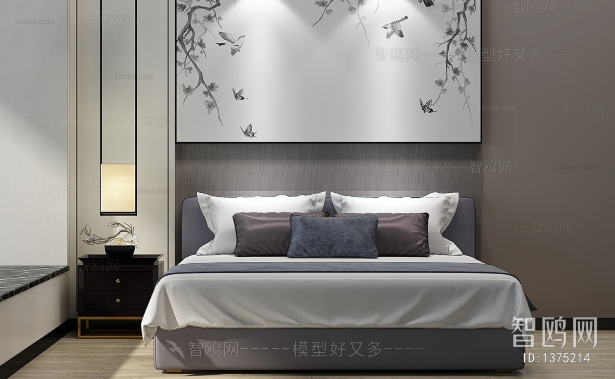 New Chinese Style Double Bed