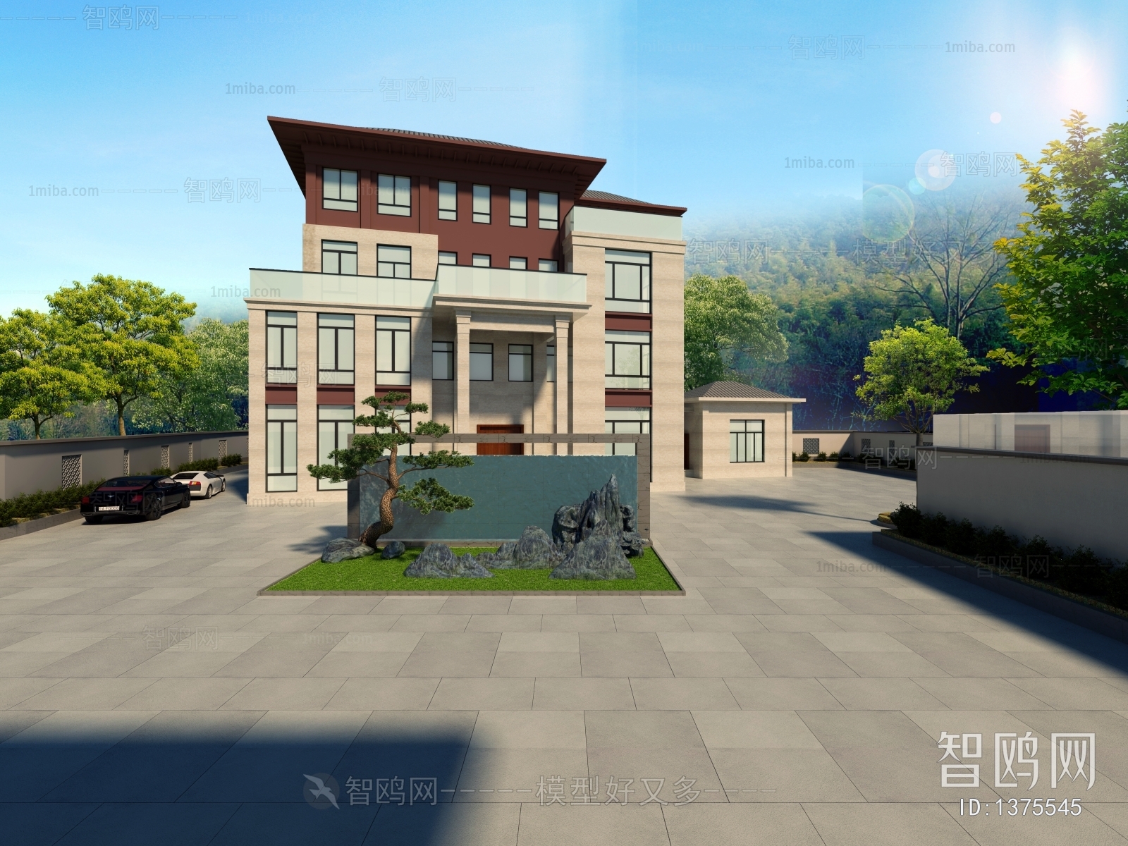 New Chinese Style Villa Appearance