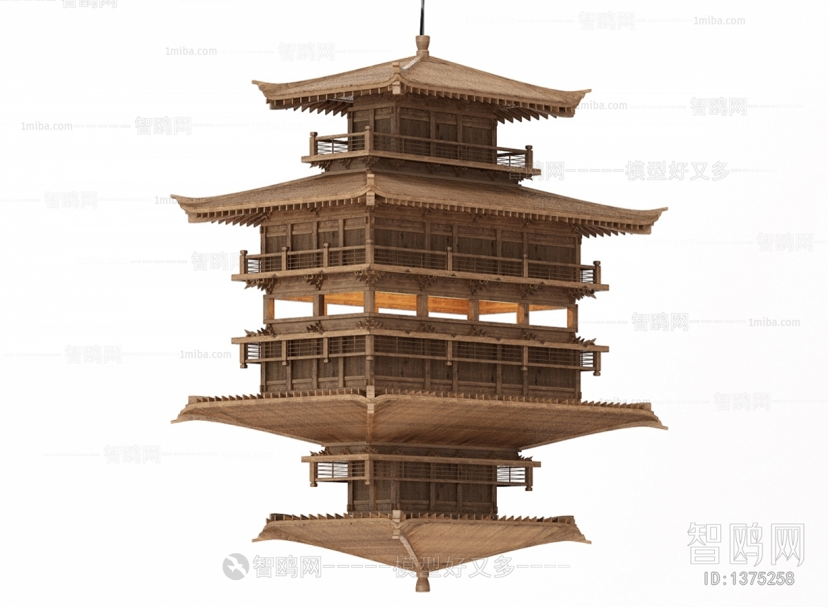 中式古代建筑吊灯