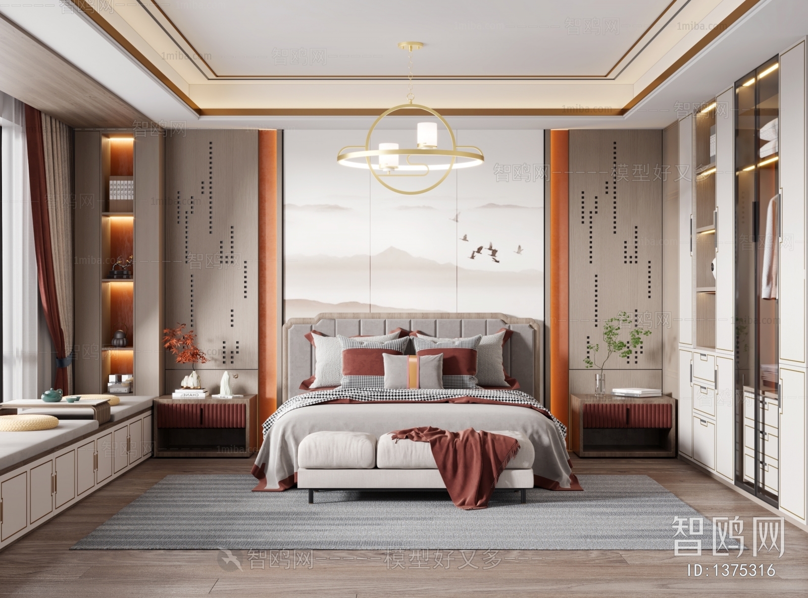 New Chinese Style Bedroom