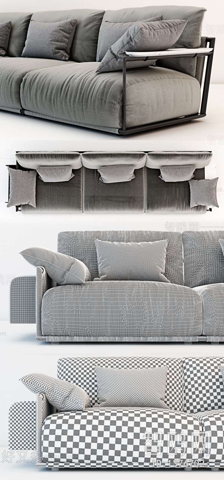 Modern Three-seat Sofa