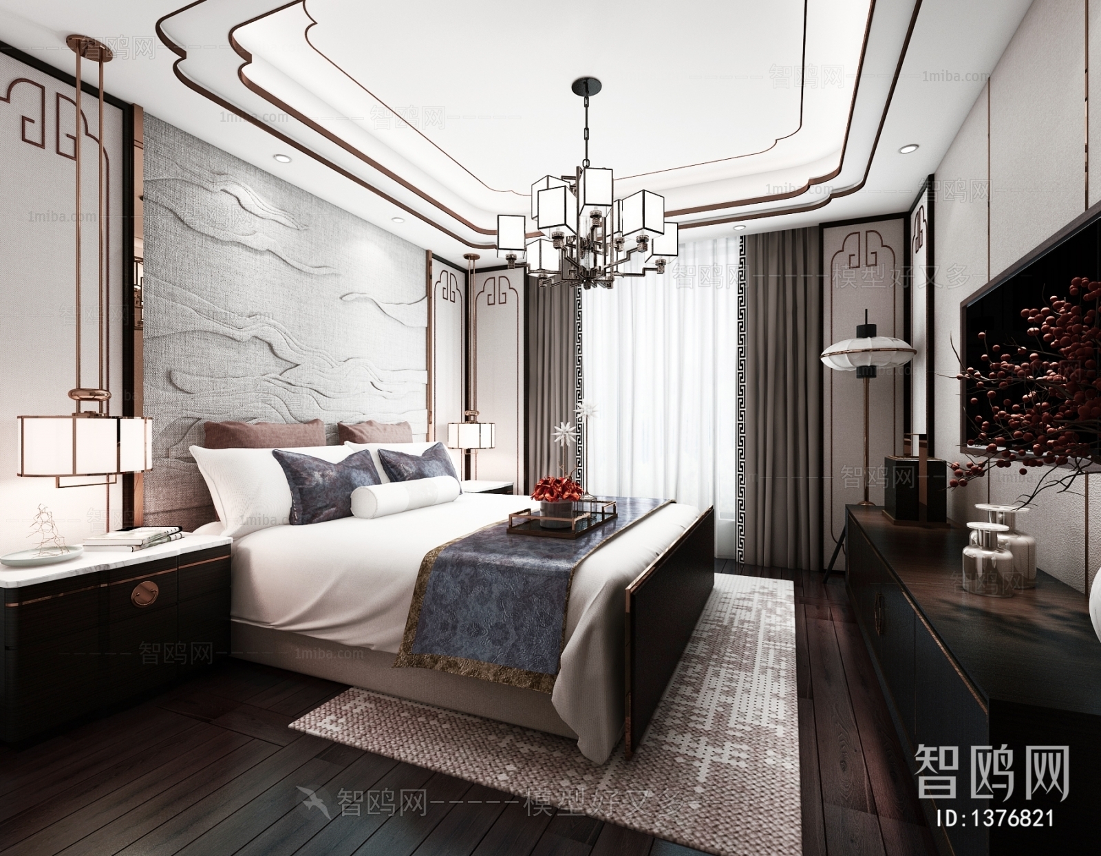 New Chinese Style Bedroom