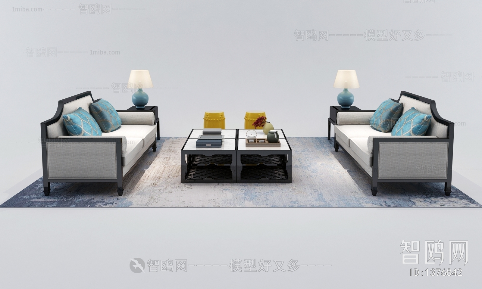 New Chinese Style Sofa Combination