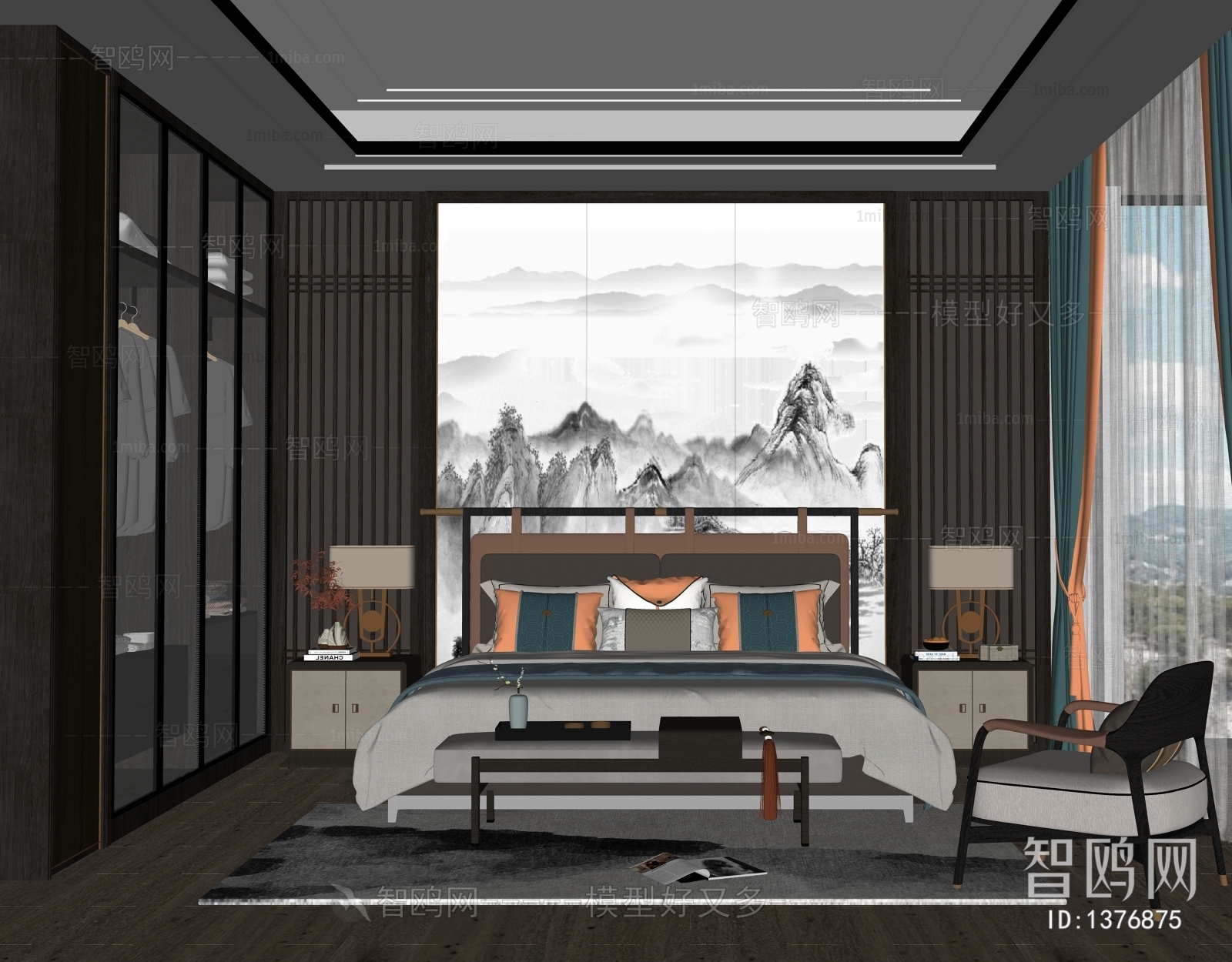 New Chinese Style Bedroom