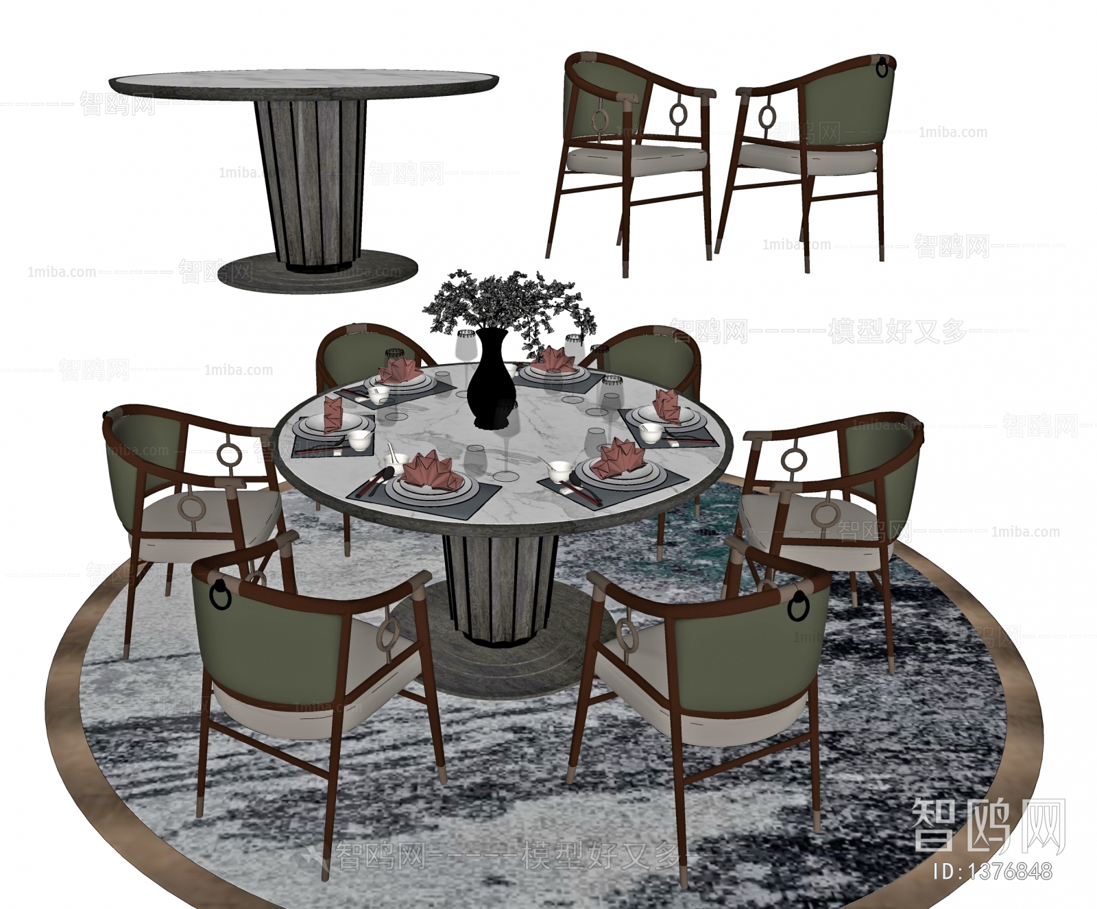 New Chinese Style Dining Table And Chairs