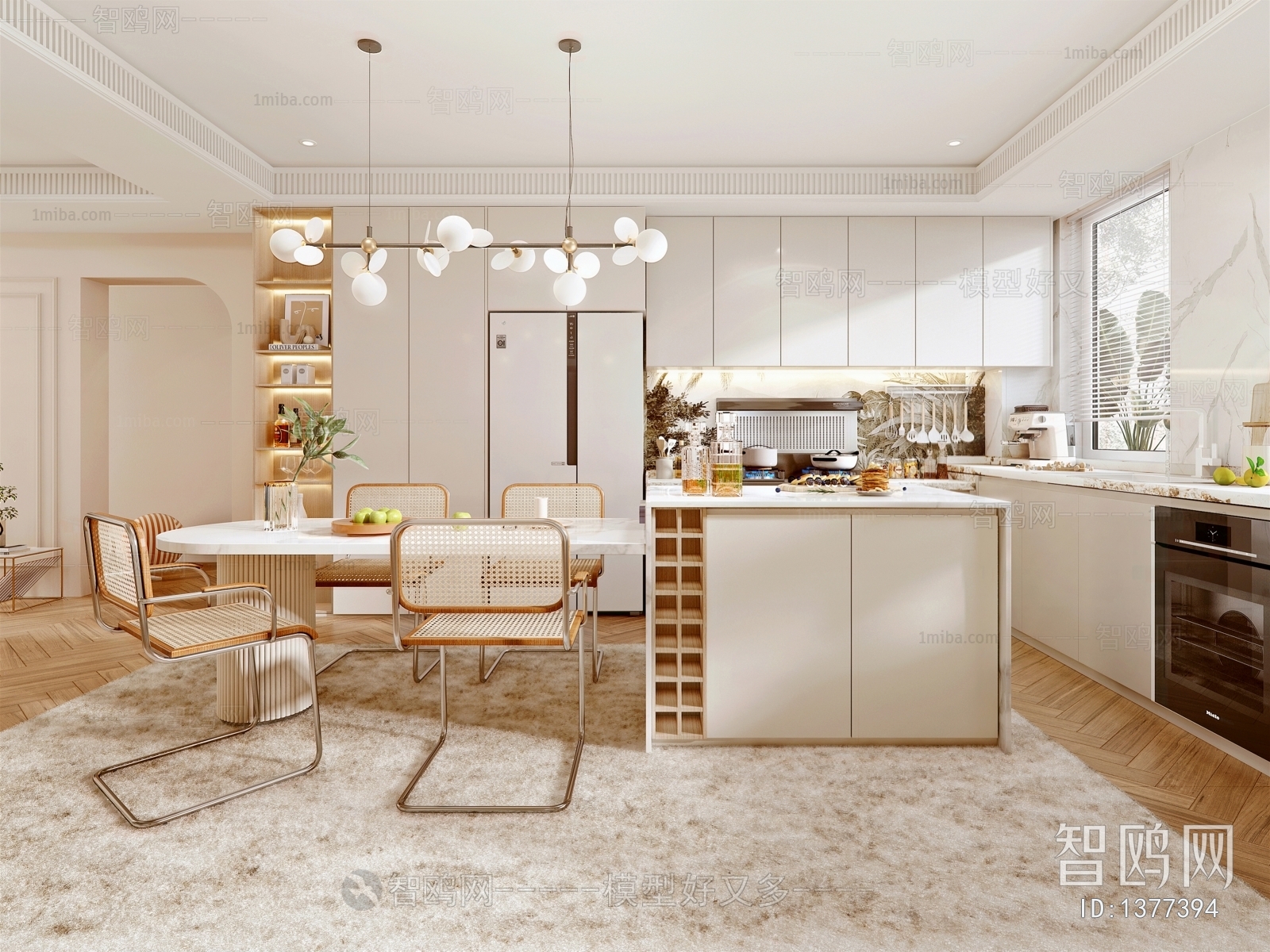 Nordic Style Open Kitchen