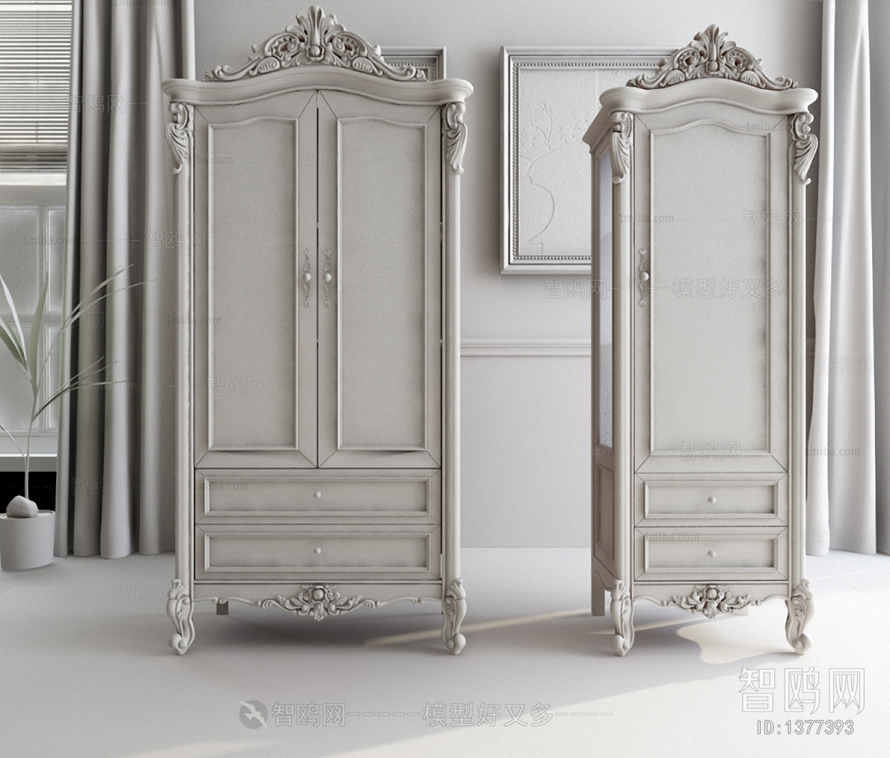 New Classical Style Wine Cabinet