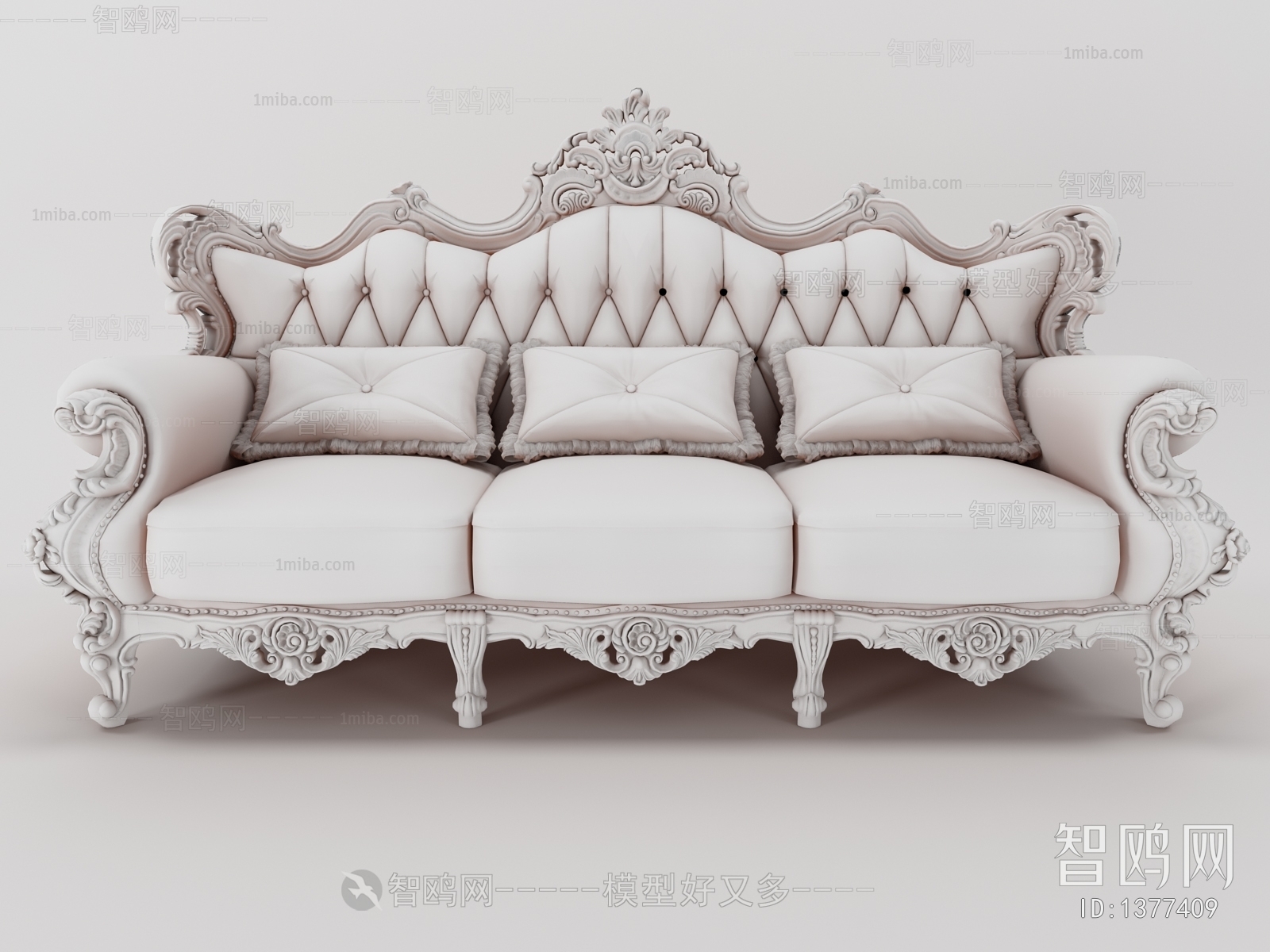 European Style Classical Style Three-seat Sofa