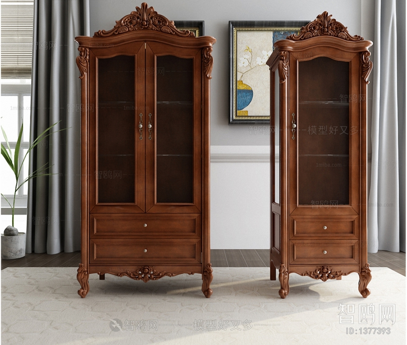 New Classical Style Wine Cabinet