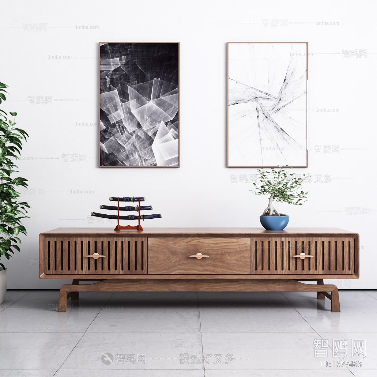 Modern Chinese Style New Chinese Style TV Cabinet