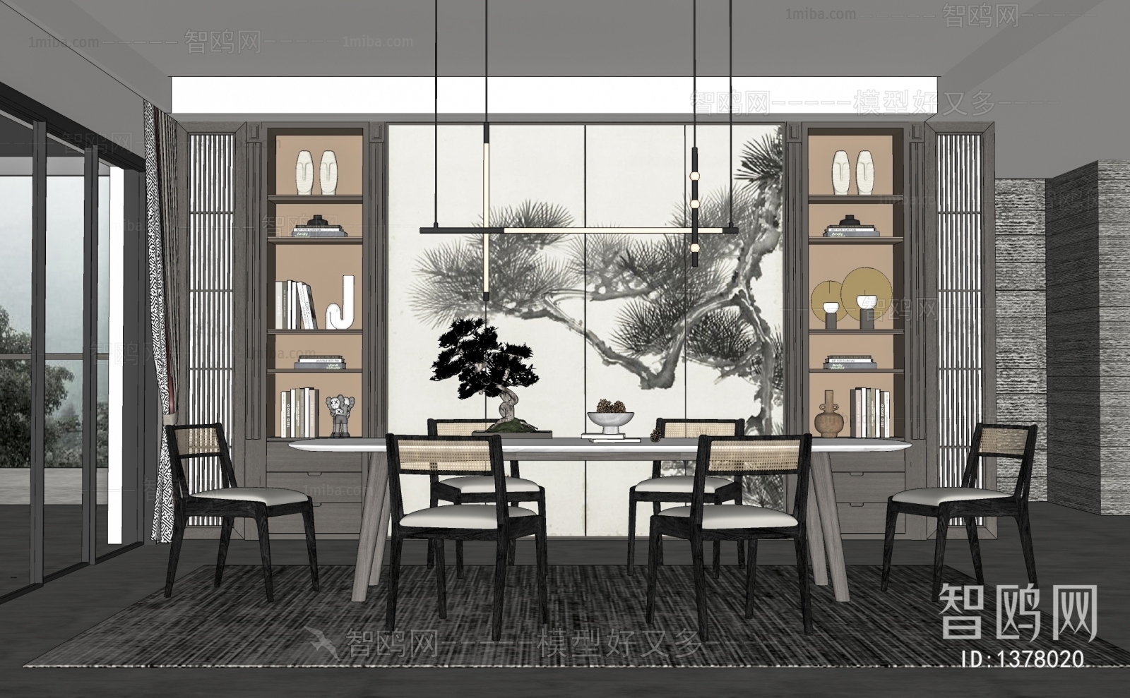 New Chinese Style Dining Room