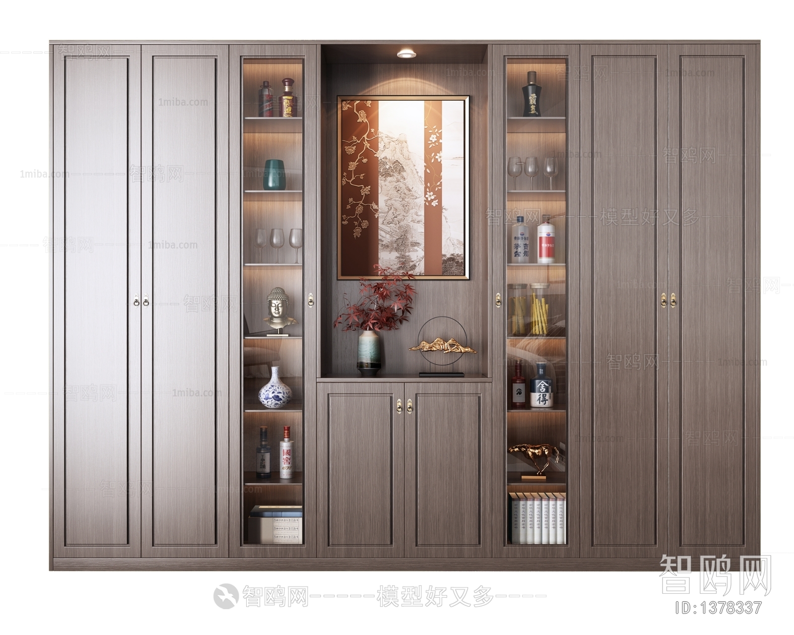 New Chinese Style Wine Cabinet