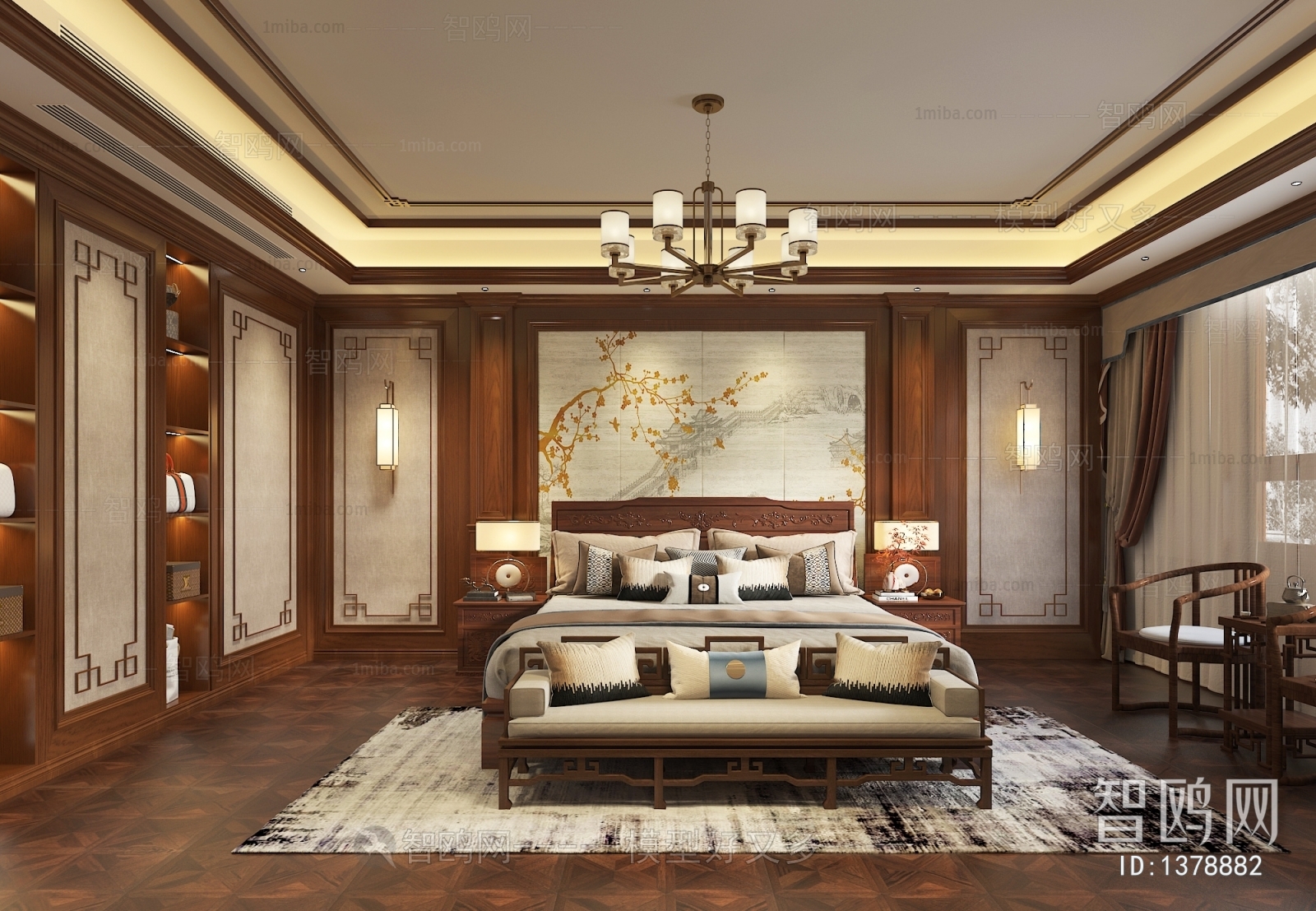 Chinese Style New Chinese Style Bedroom