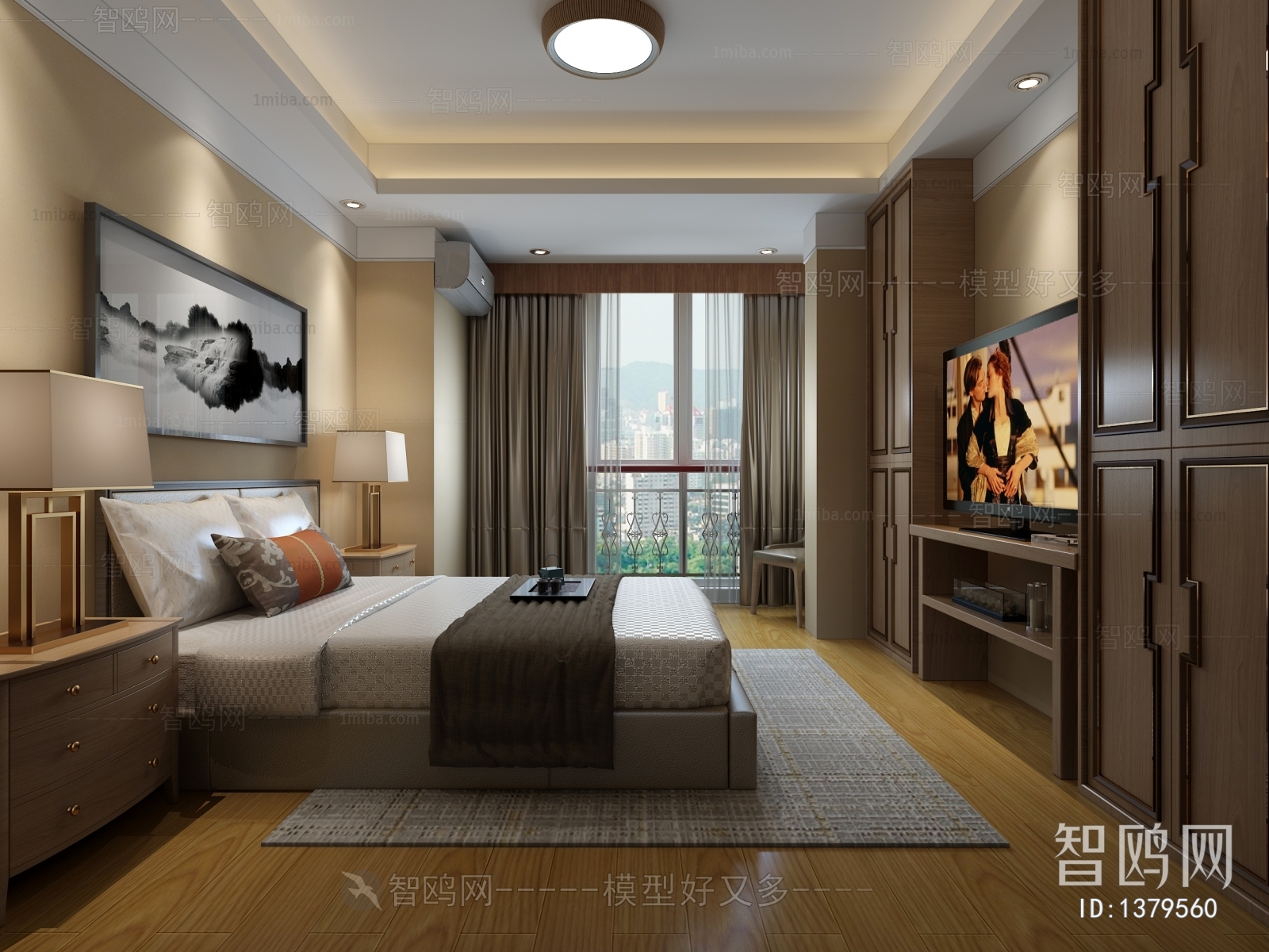 New Chinese Style Bedroom