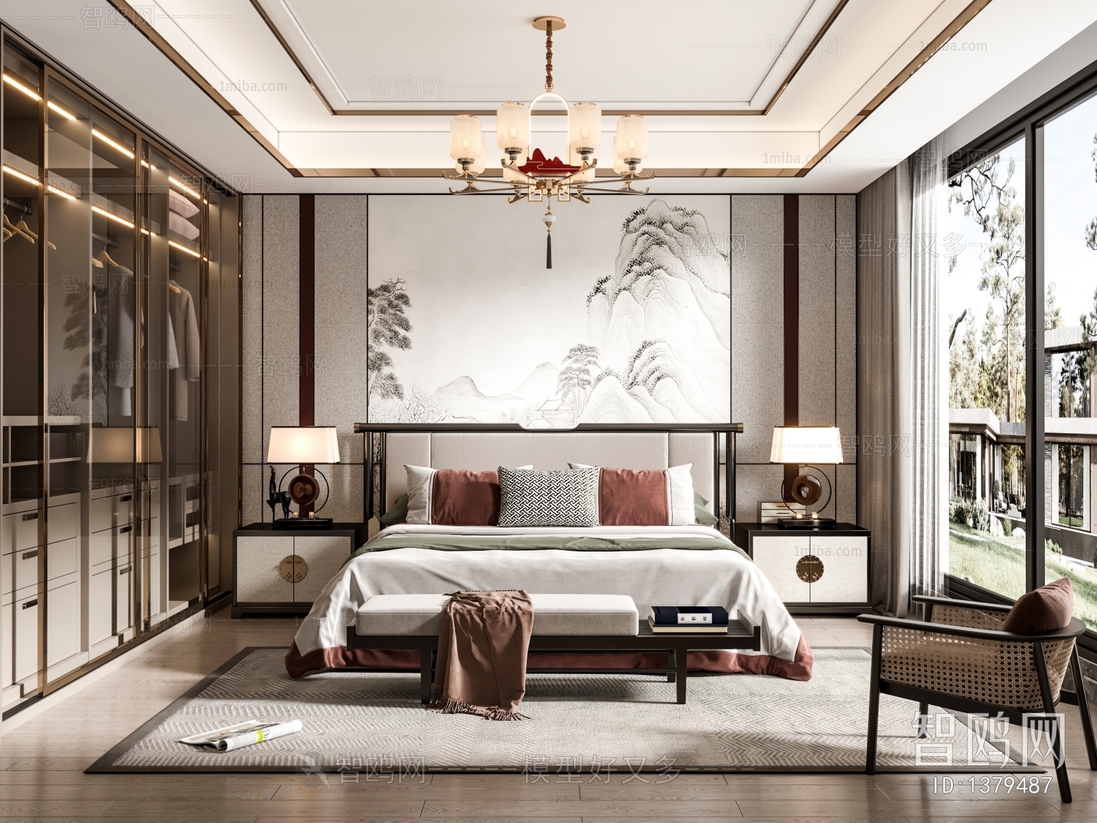 New Chinese Style Bedroom