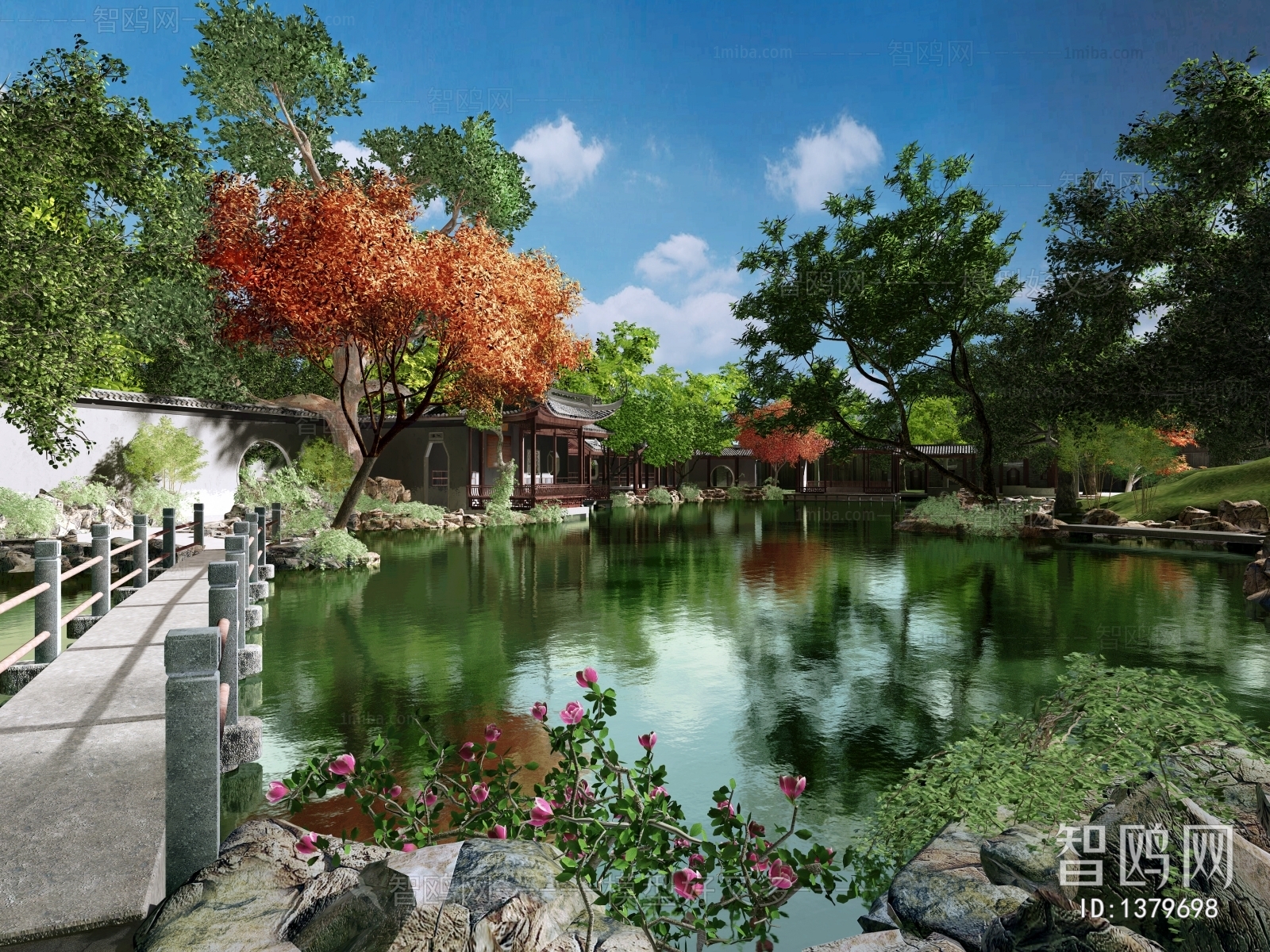 New Chinese Style Garden Landscape