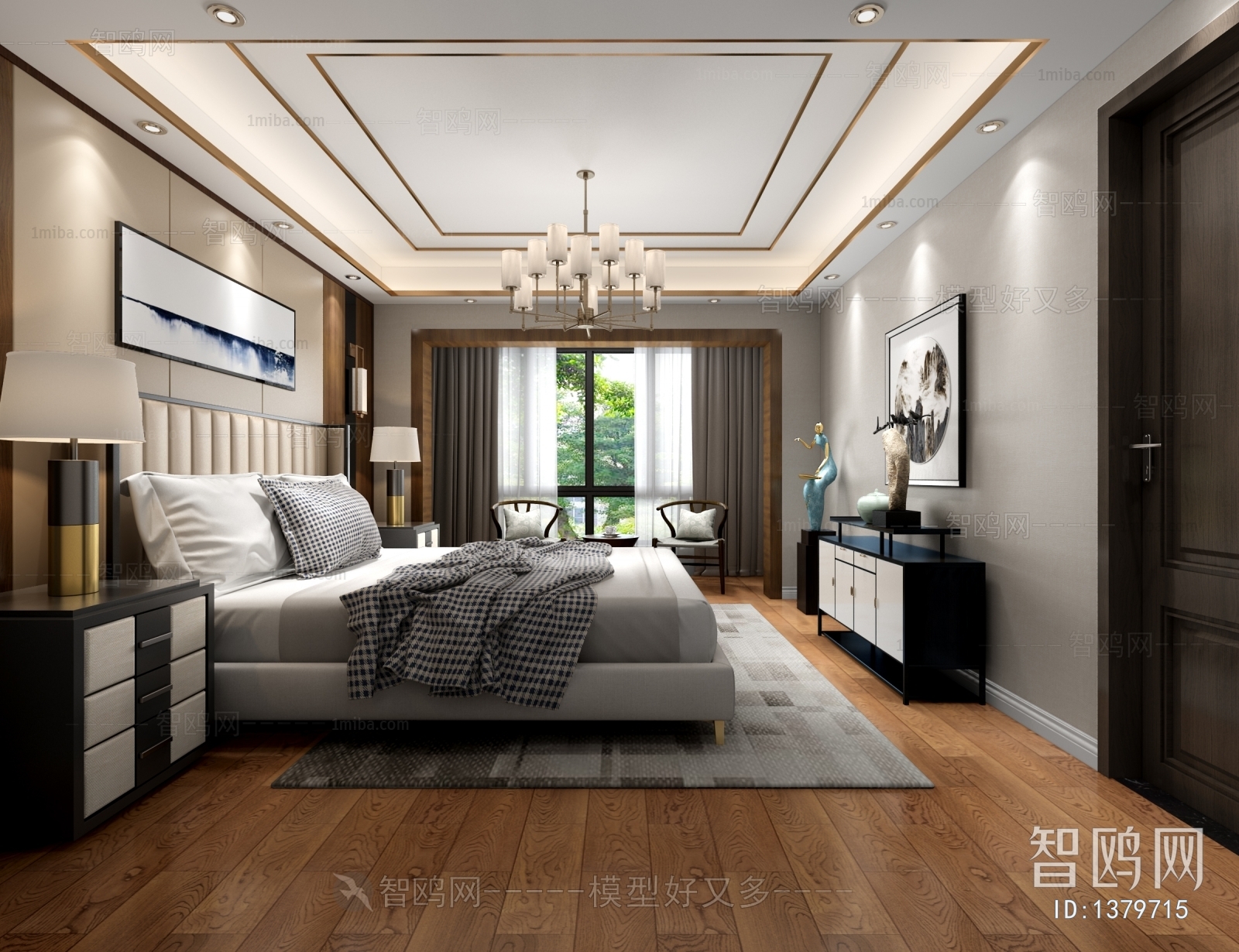 New Chinese Style Bedroom