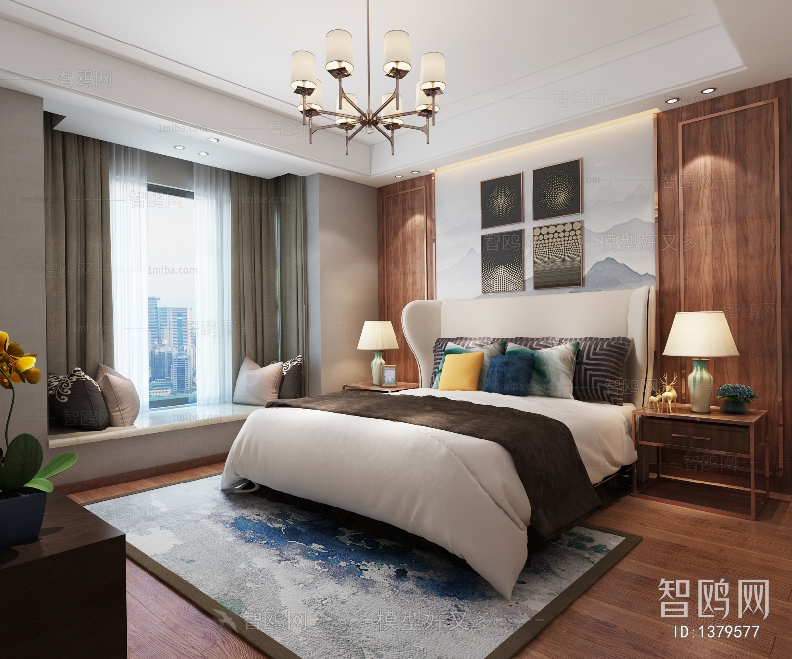 New Chinese Style Bedroom