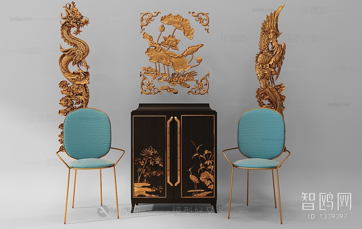 New Chinese Style Decorative Cabinet