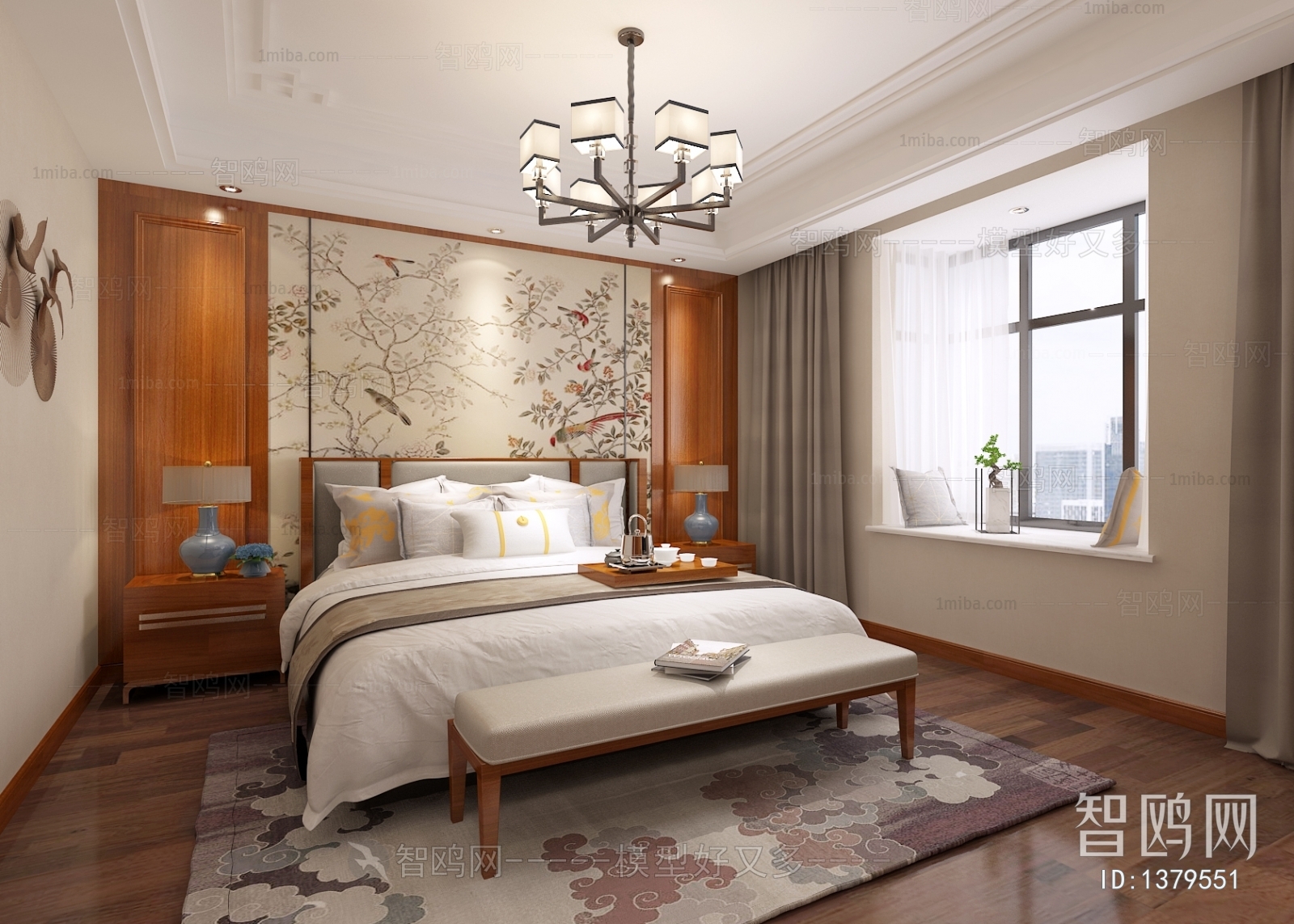 New Chinese Style Bedroom