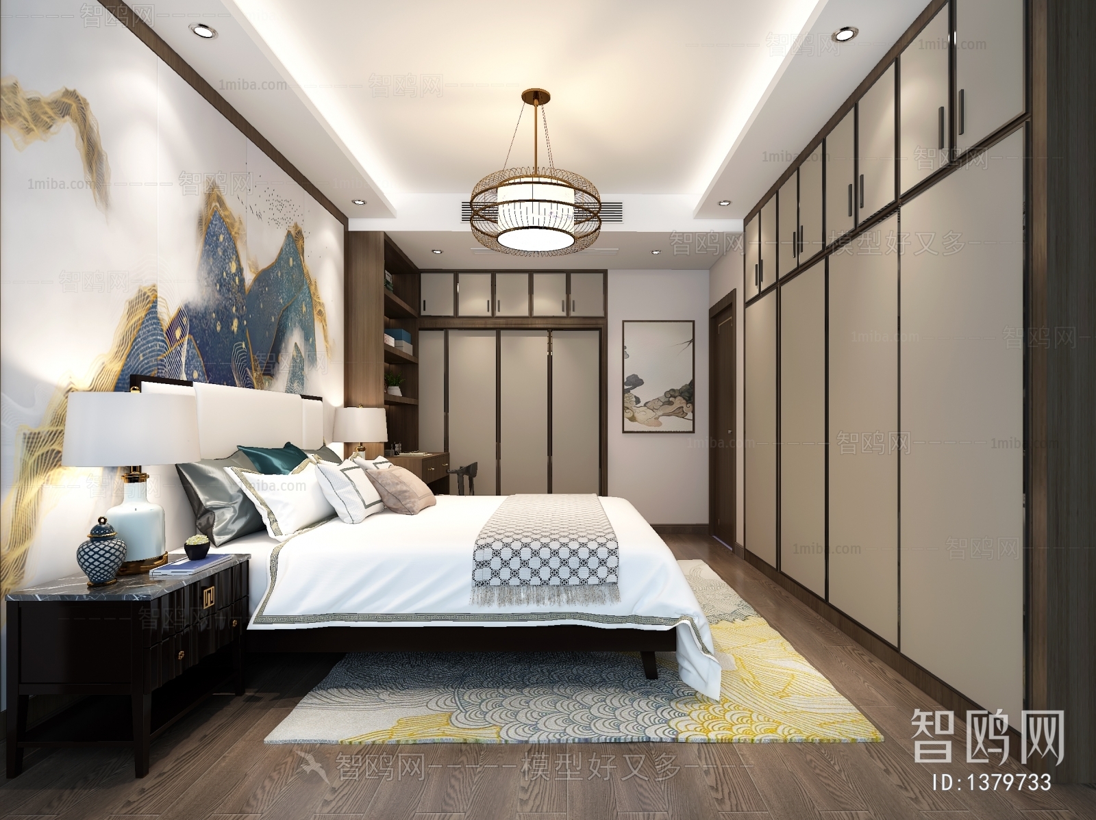 New Chinese Style Bedroom