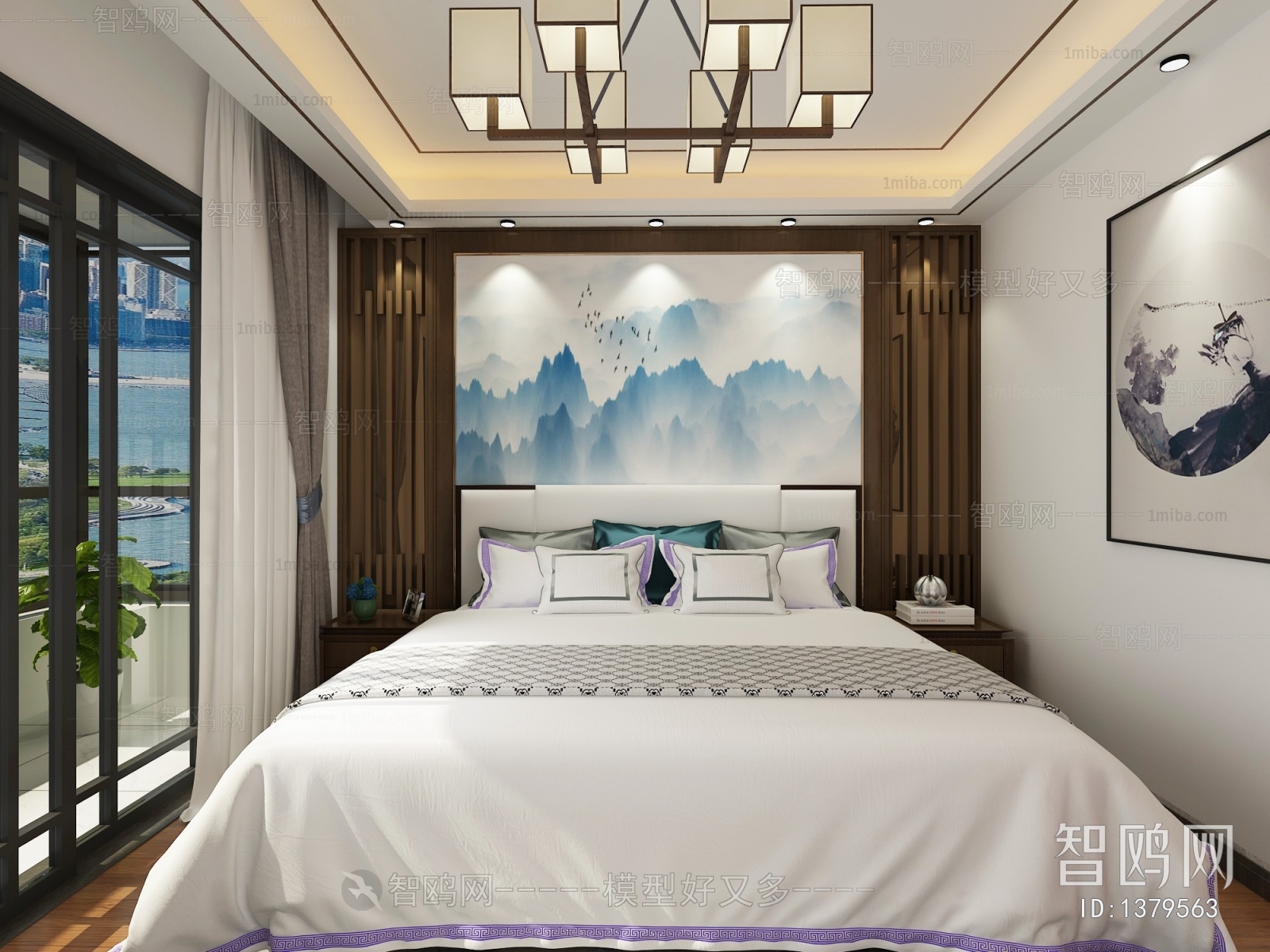 New Chinese Style Bedroom