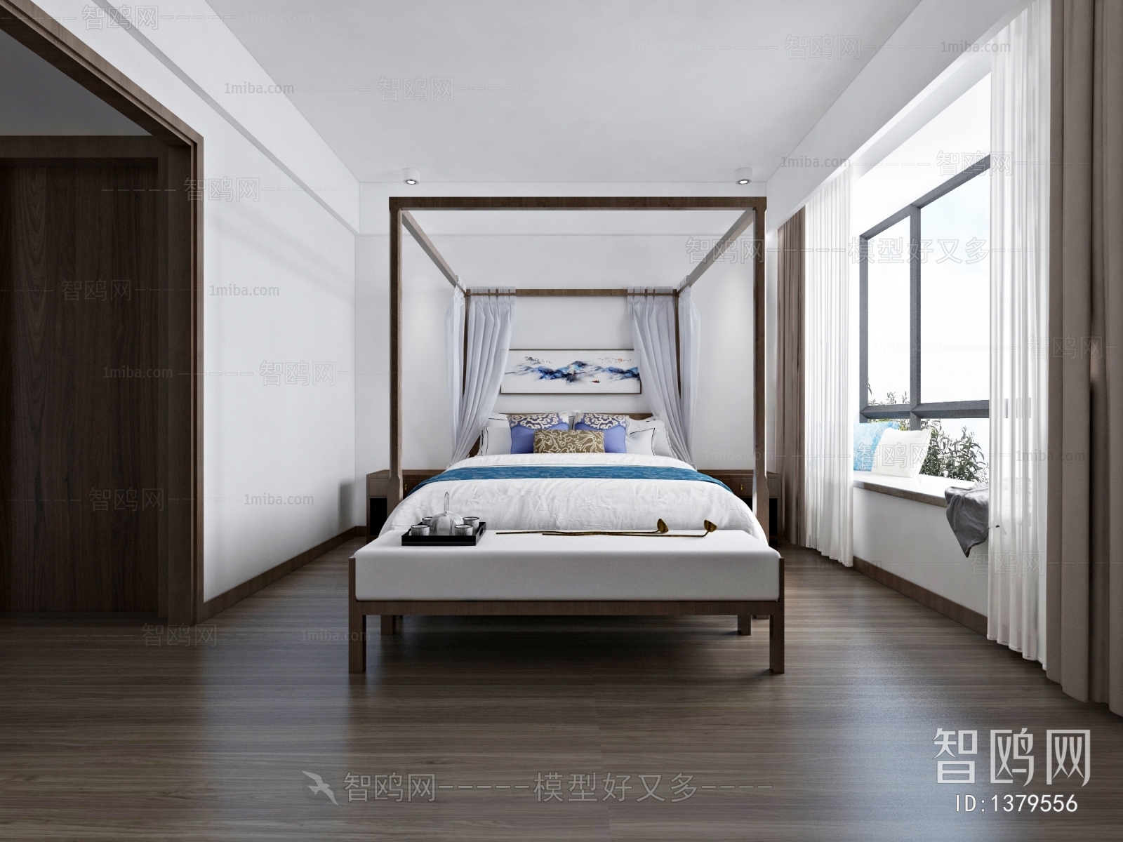 New Chinese Style Bedroom