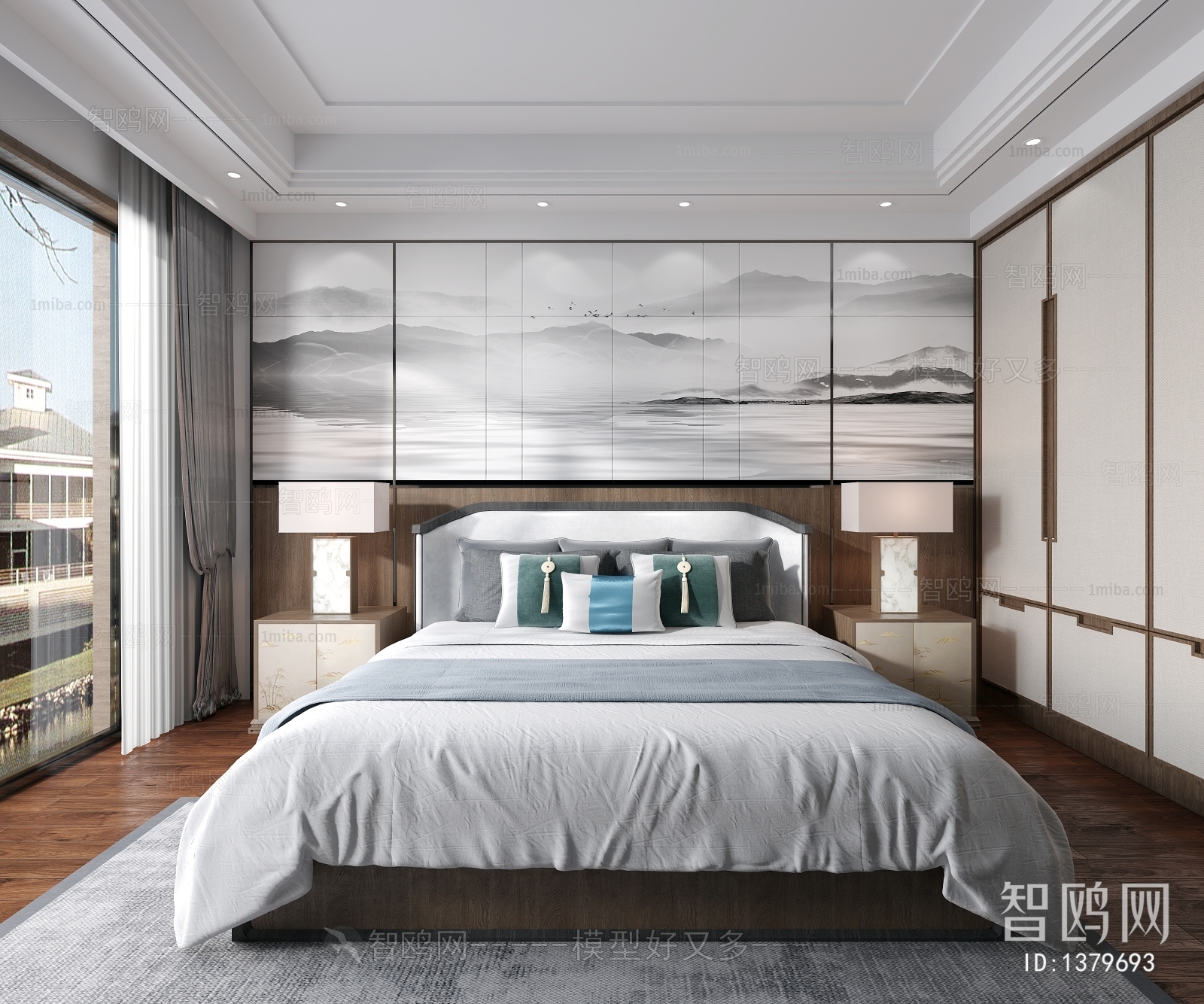 New Chinese Style Bedroom