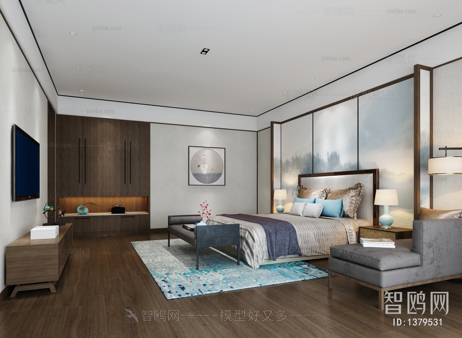 New Chinese Style Bedroom