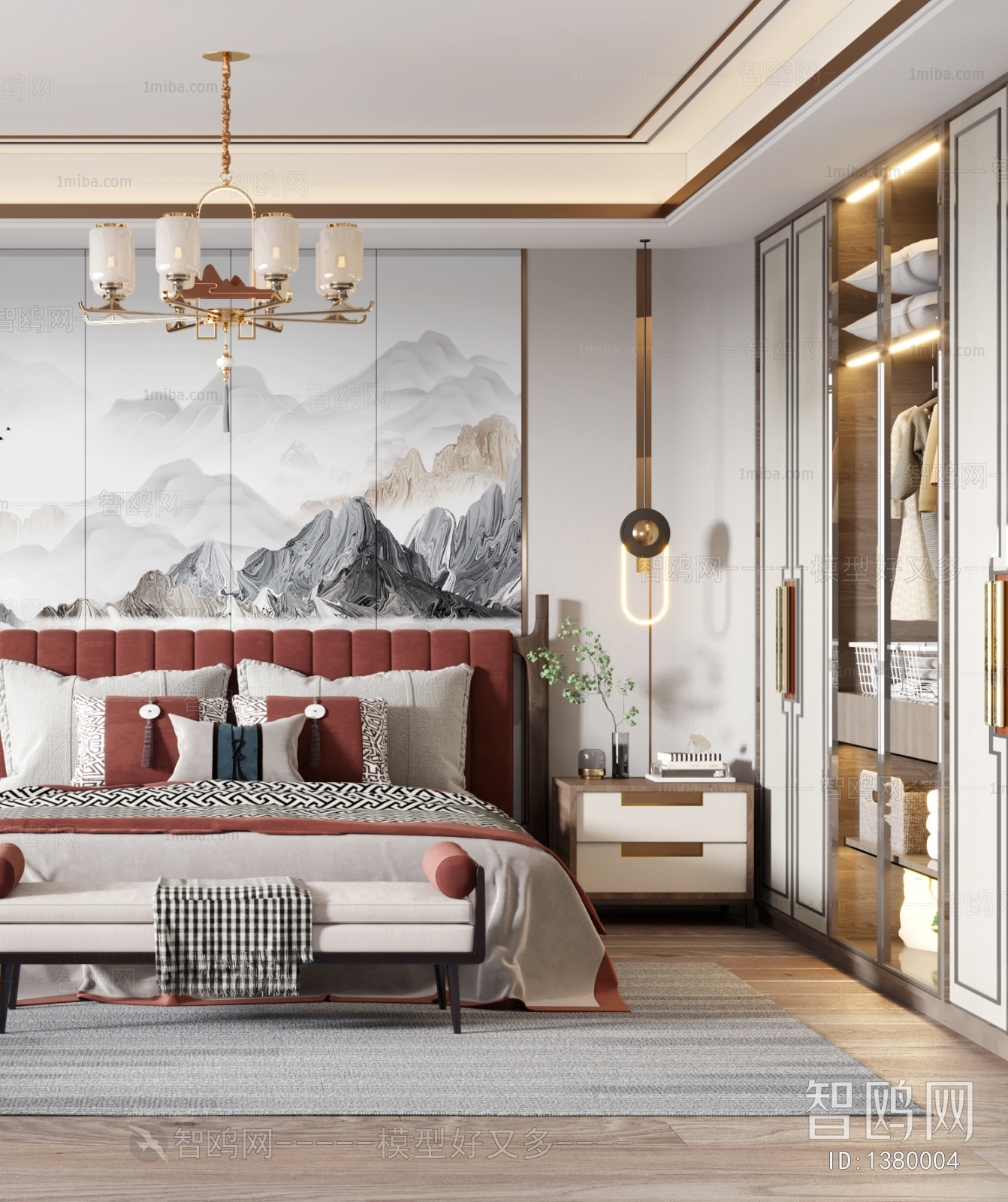 New Chinese Style Bedroom